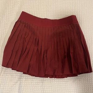 Athleta Burgundy Match Point Pleated Skort